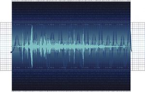 Audio Waveform vector background (only linear gradients)